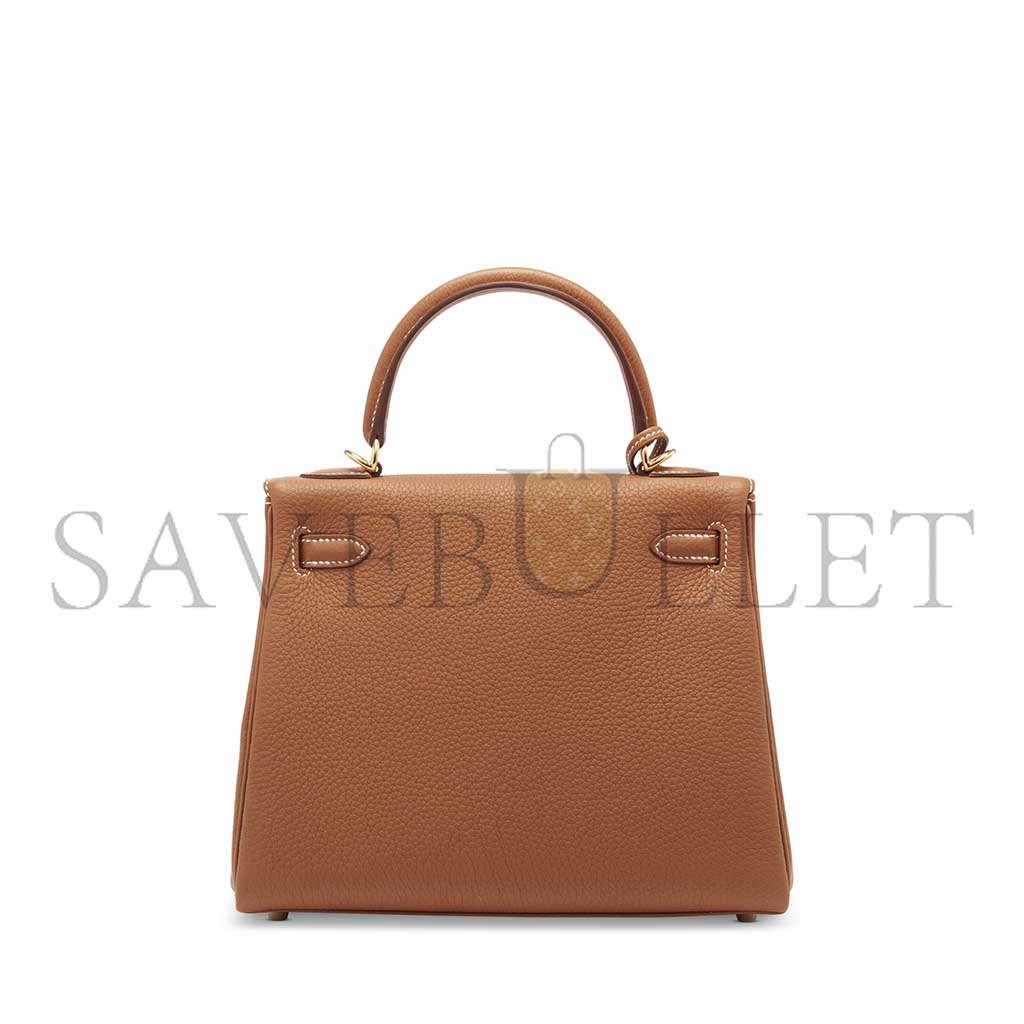 HERMÈS MASTER A GOLD TOGO LEATHER RETOURNÉ KELLY 25 WITH GOLD HARDWARE (25*17*7cm) 